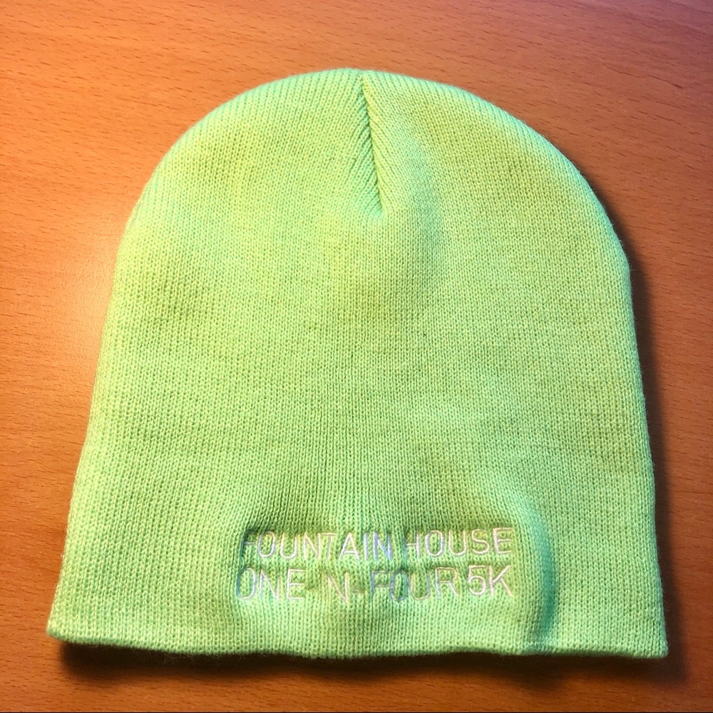 Fountain House Neon Green Beanie